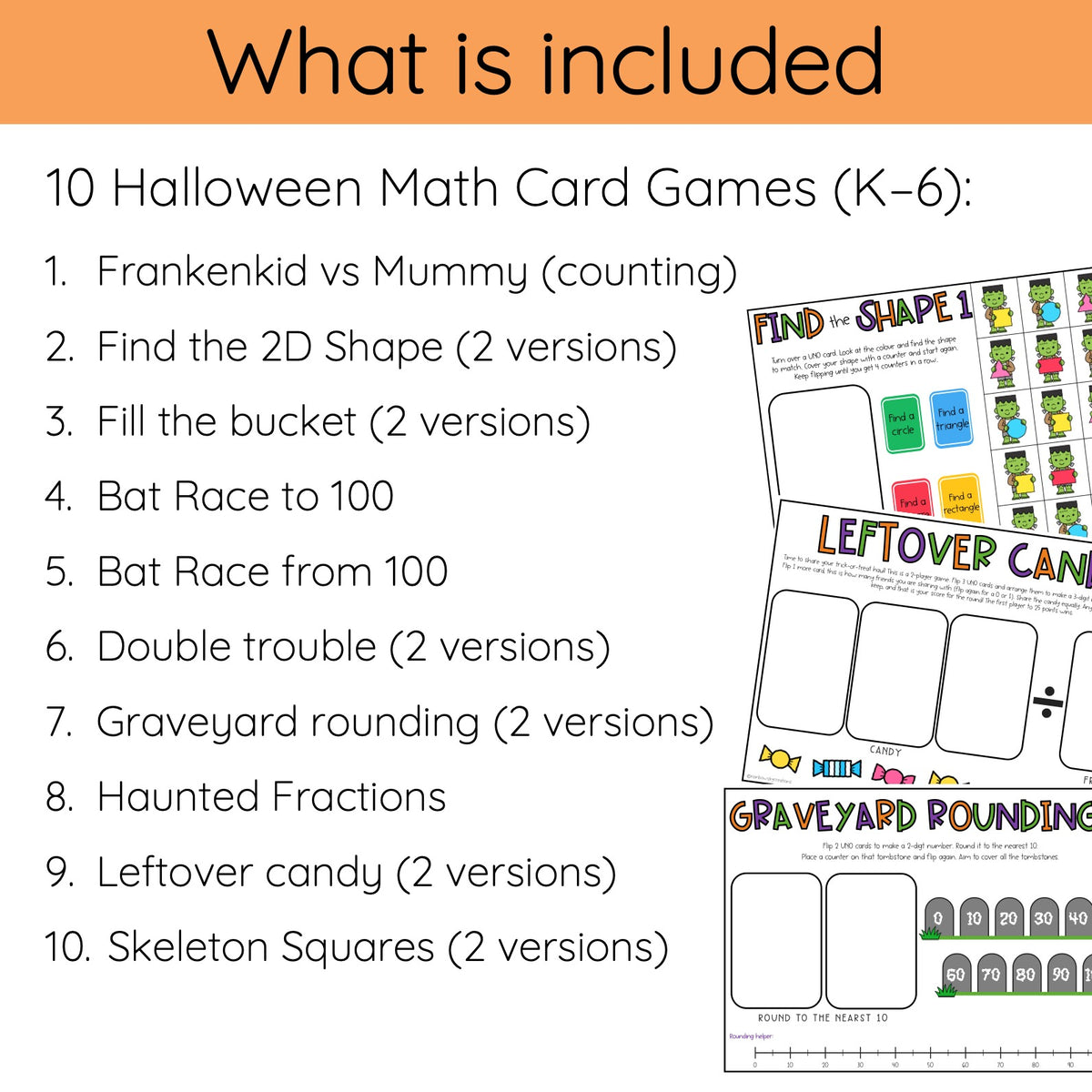 Halloween UNO Math Games - All Grades