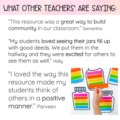 Compliment Jars Activity -  Compliment Kindness Craft