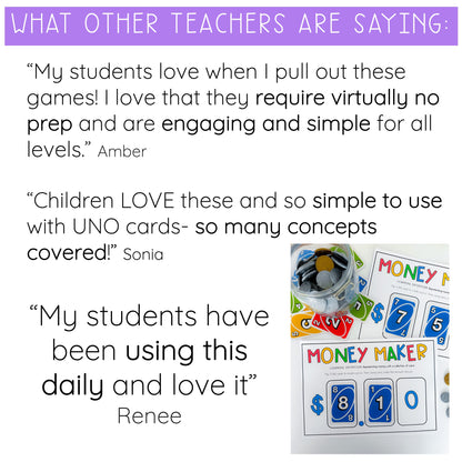 UNO Math Games - Grades 1-2 (Version 4)
