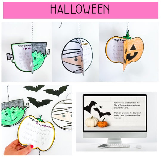 3D Seasonal Craft BUNDLE | Year Long Bulletin Board Activities | Writing Activities