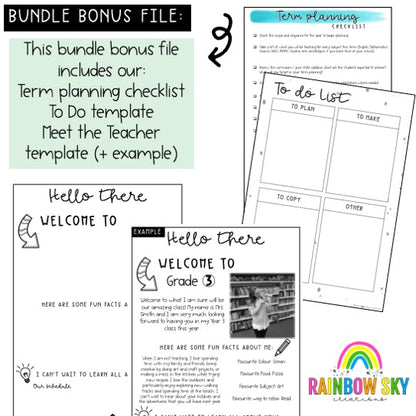 Australian Organised Teacher BUNDLE | Planner, PD Diary & Assessment Book [Eucalyptus Theme]