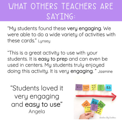 Ordering Numbers Maths Activity - Place Value Math Centres (Grades 1-2)