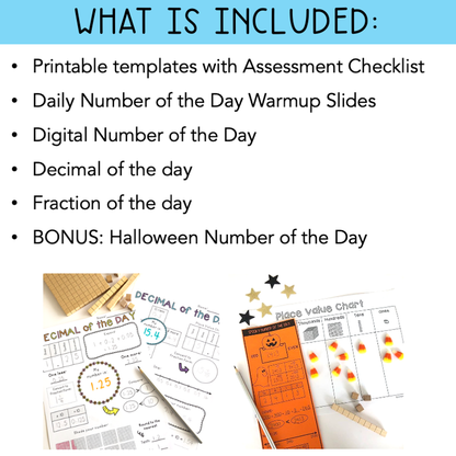 Number Of The Day BUNDLE | Warmup Templates [Digital & Printable]