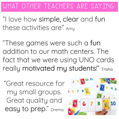 UNO Math Games - Kindergarten (Version 4)