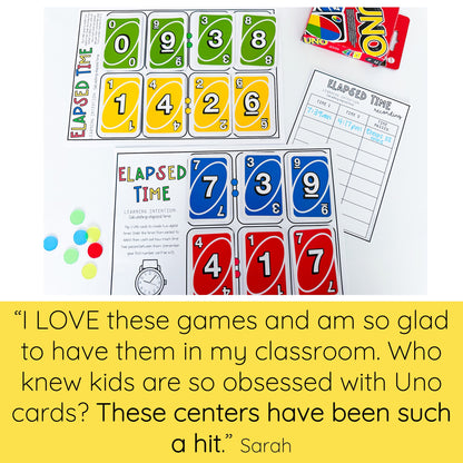 Uno Math Games BUNDLE - Grades 3-4 (Versions 1,2,3 & 4)