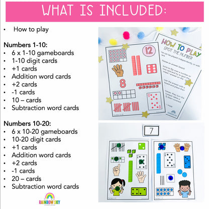 Spot The Number Games | Identifying Numbers 1-20