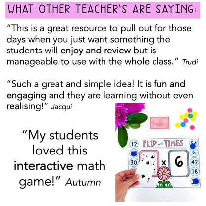 Reviews of an interactive math game with a hand holdingthe playing card game template included