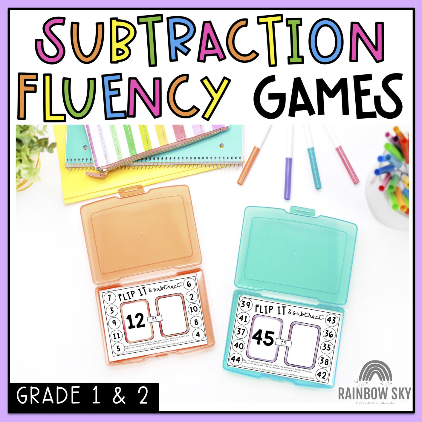 Subtraction Fluency Games | Subtraction Math Centres