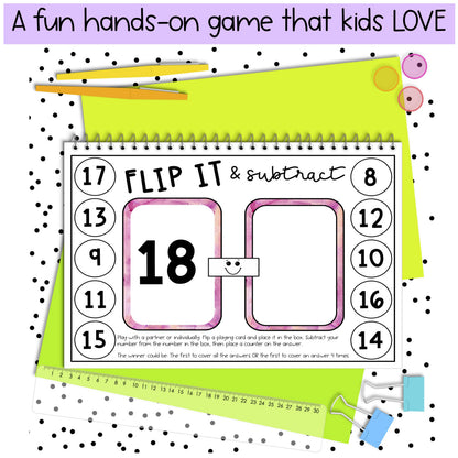 Subtraction Fluency Games | Subtraction Math Centres