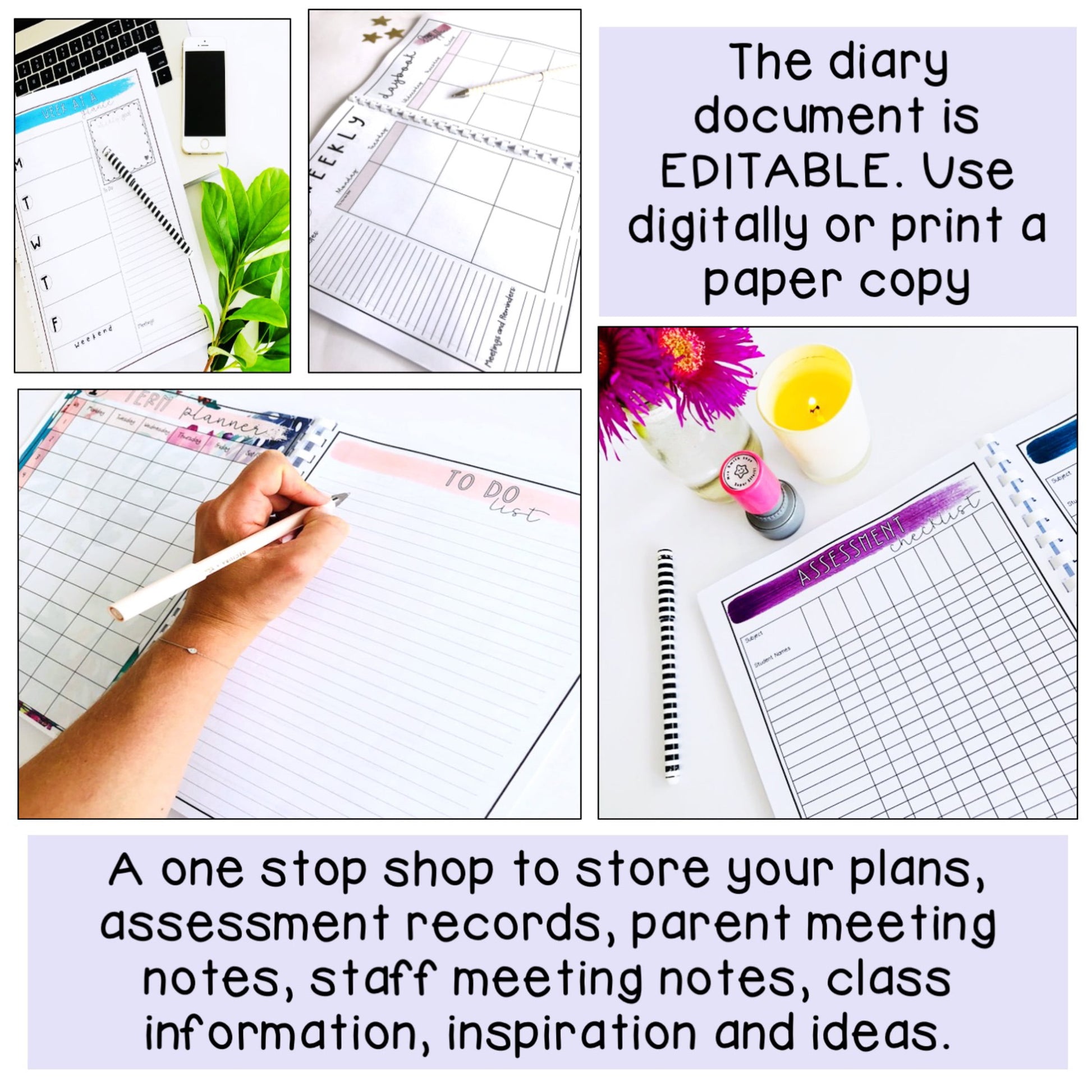 Editable Teacher Planner | Annual