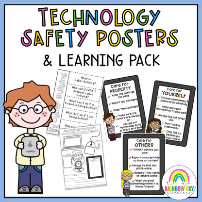 Technology Rule Posters and Learning Pack | Cyberbullying | Internet Safety