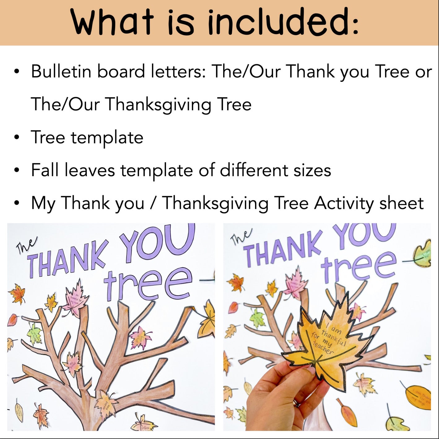 The Thanksgiving Tree Bulletin Board | Thankful Lesson