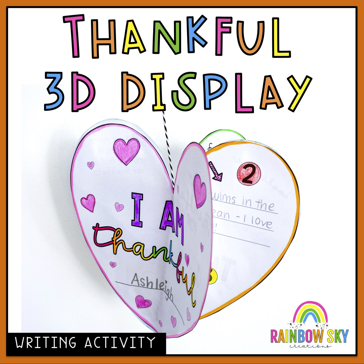 Thanksgiving 3D Craft | Thankful Reflection Activity | Gratitude Reflection