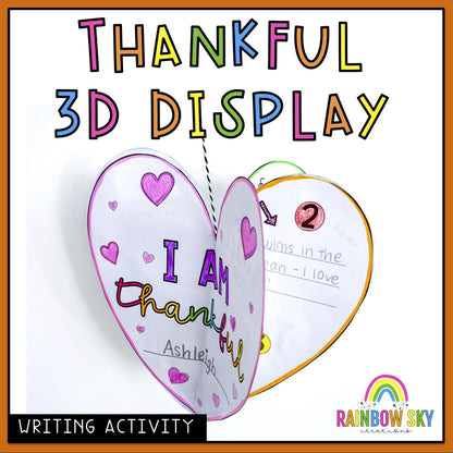 Thanksgiving 3D Craft | Thankful Reflection Activity | Gratitude Reflection