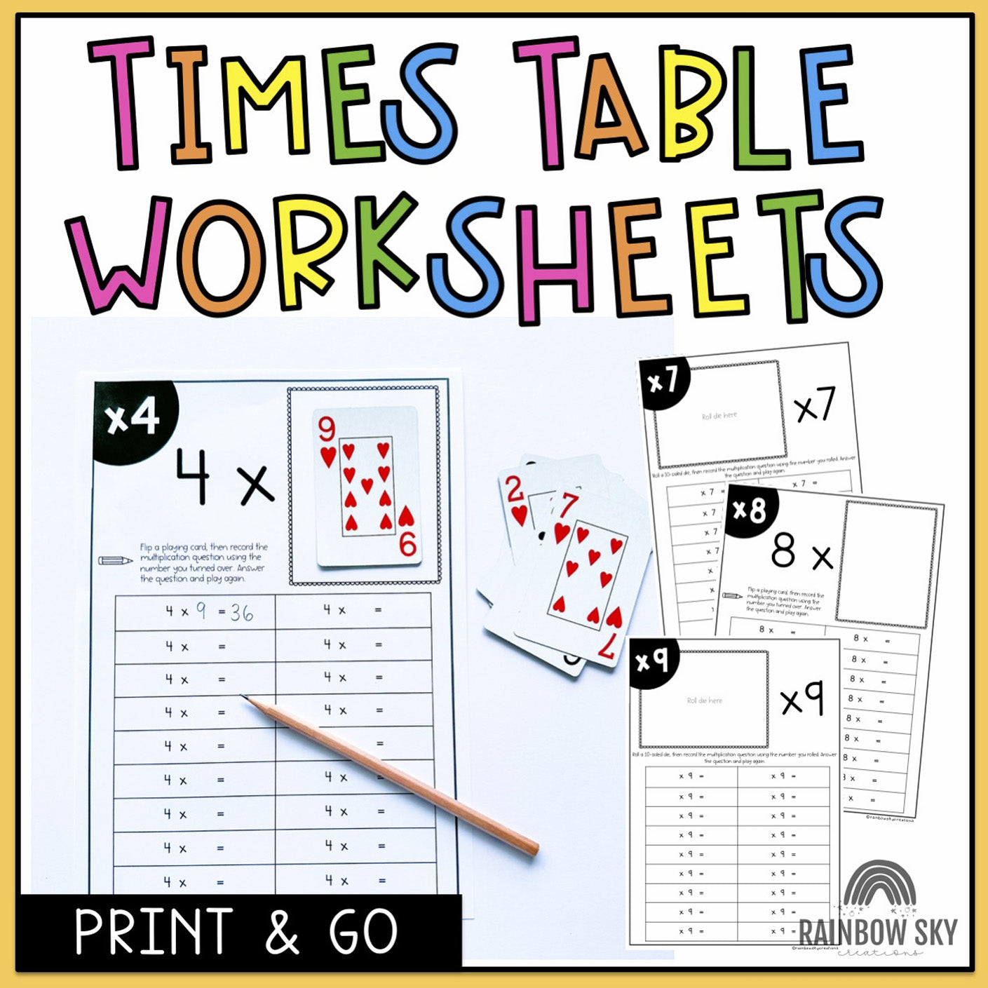 Times Table Fluency Worksheets | Multiplication Recall Printables