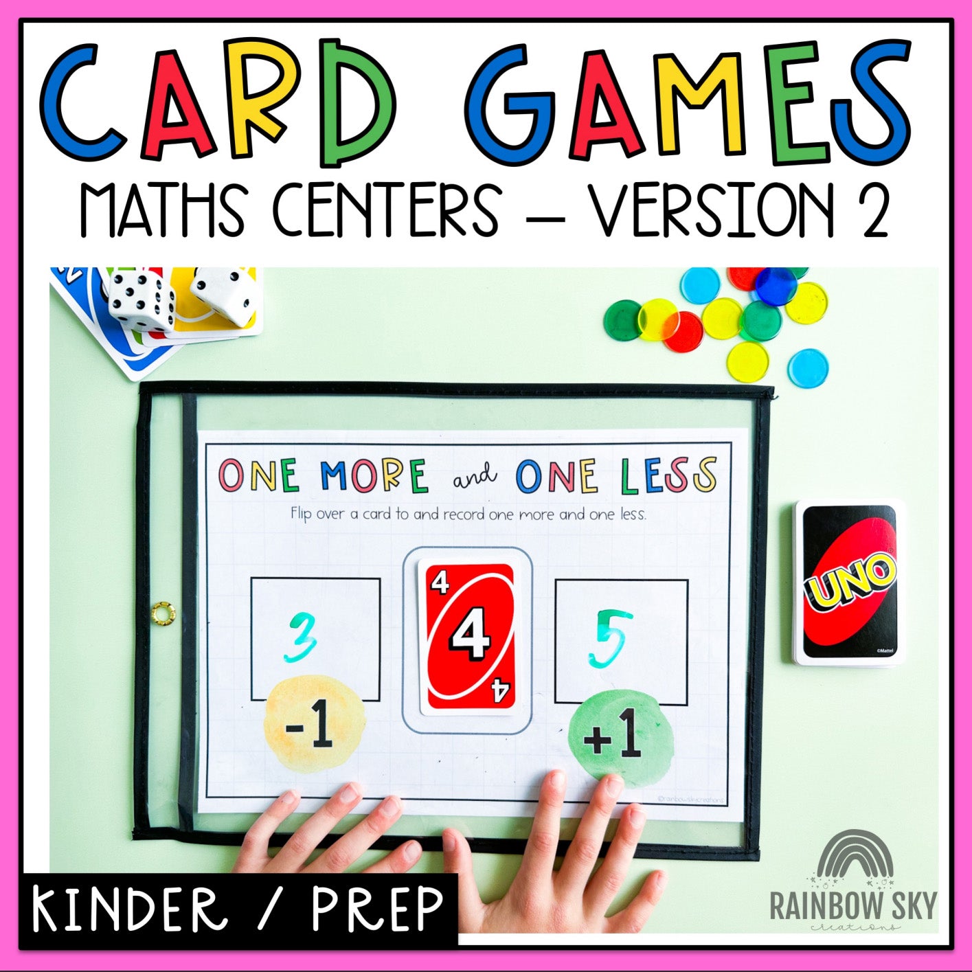 Card Game Math Centres for Kindergarten and Prep | VERSION 2