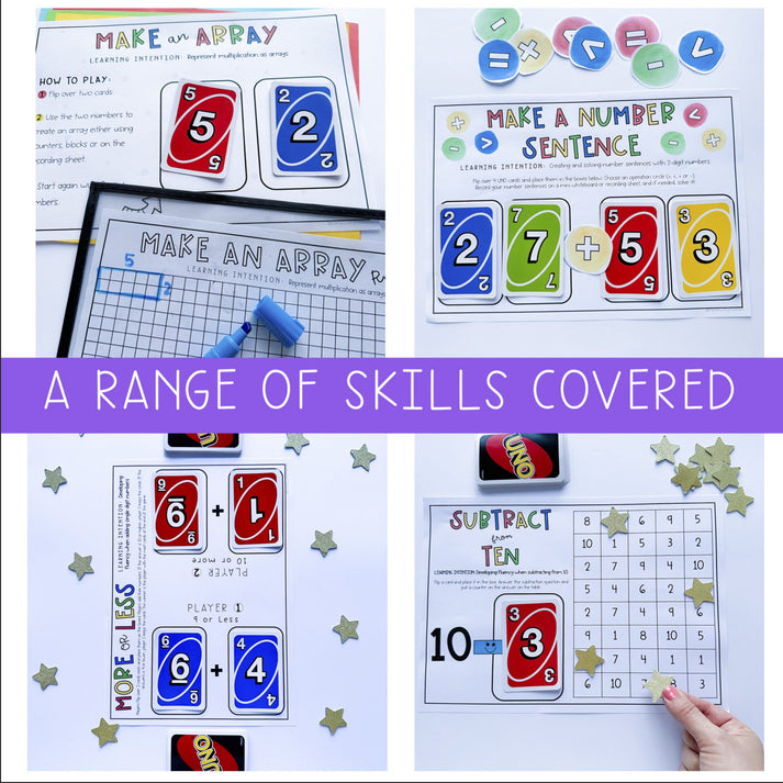 UNO Card Games - Grades 1-2 (VERSION 2) – Rainbow Sky Creations AU