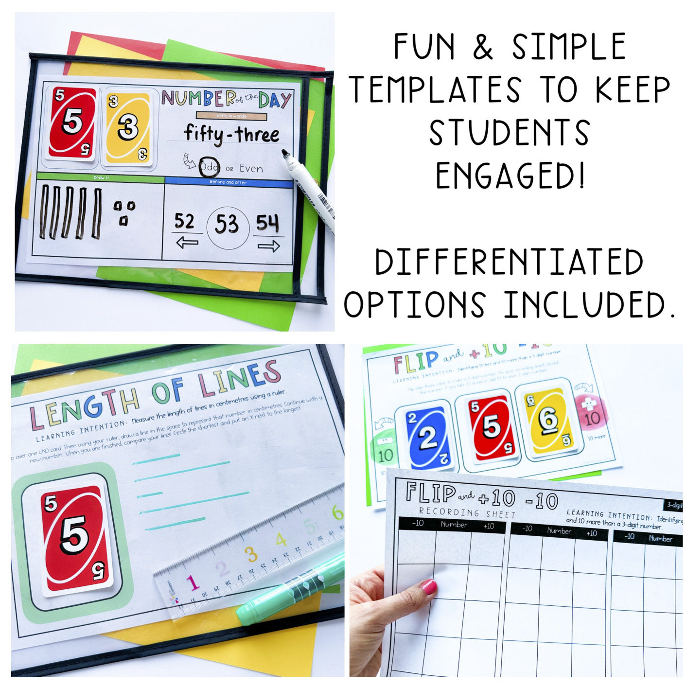 Card Game Math Centres for Grade 1 and 2 | Number Sense Games | VERSION 2