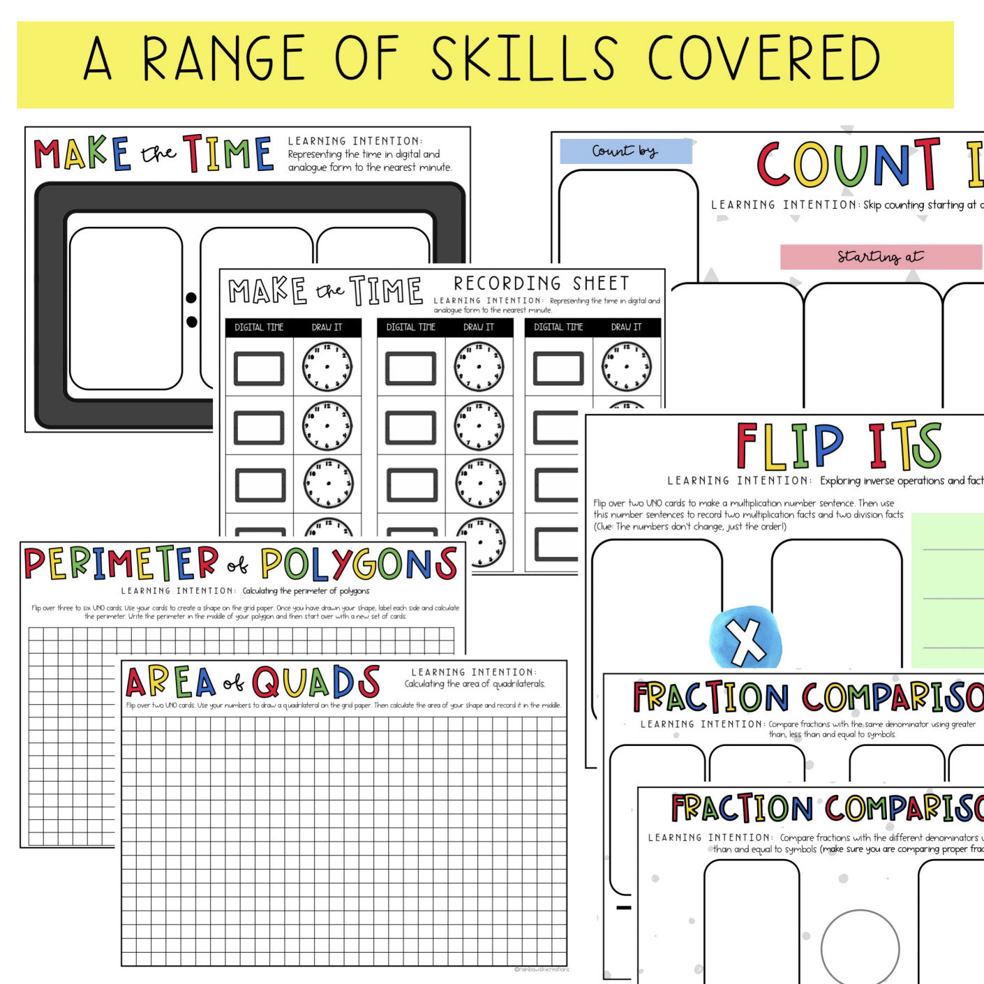 Card Game Math Activities for Grade 3 and 4 | VERSION 2