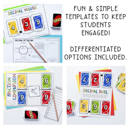 Card Game Math Activities for Grade 5 and 6 | VERSION 2