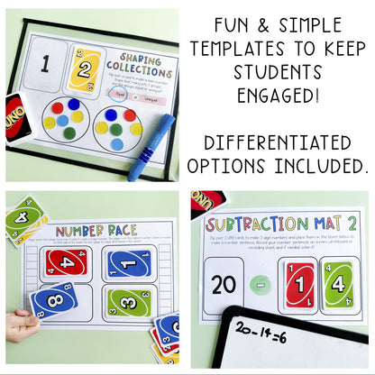 Card Game Math Centres for Kindergarten and Prep | VERSION 2