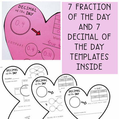 Valentine's Number of the Day, Fraction of the Day, Decimal of the Day