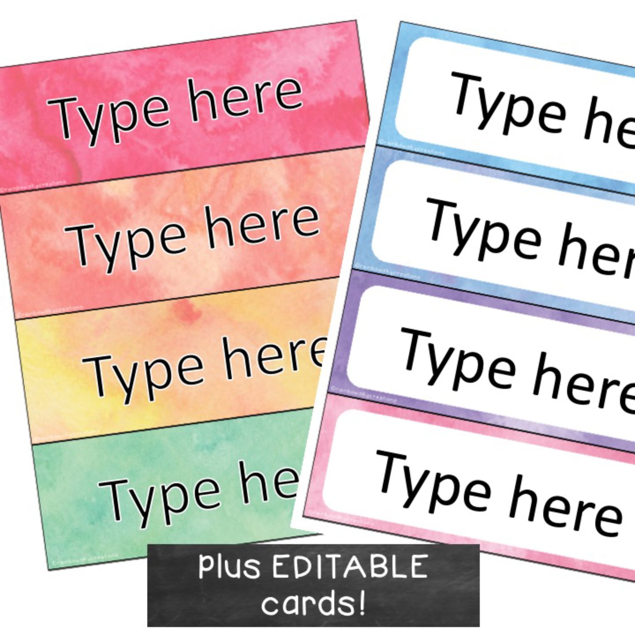 Editable Daily Timetable & Class Schedule (Watercolour Theme) – Rainbow ...