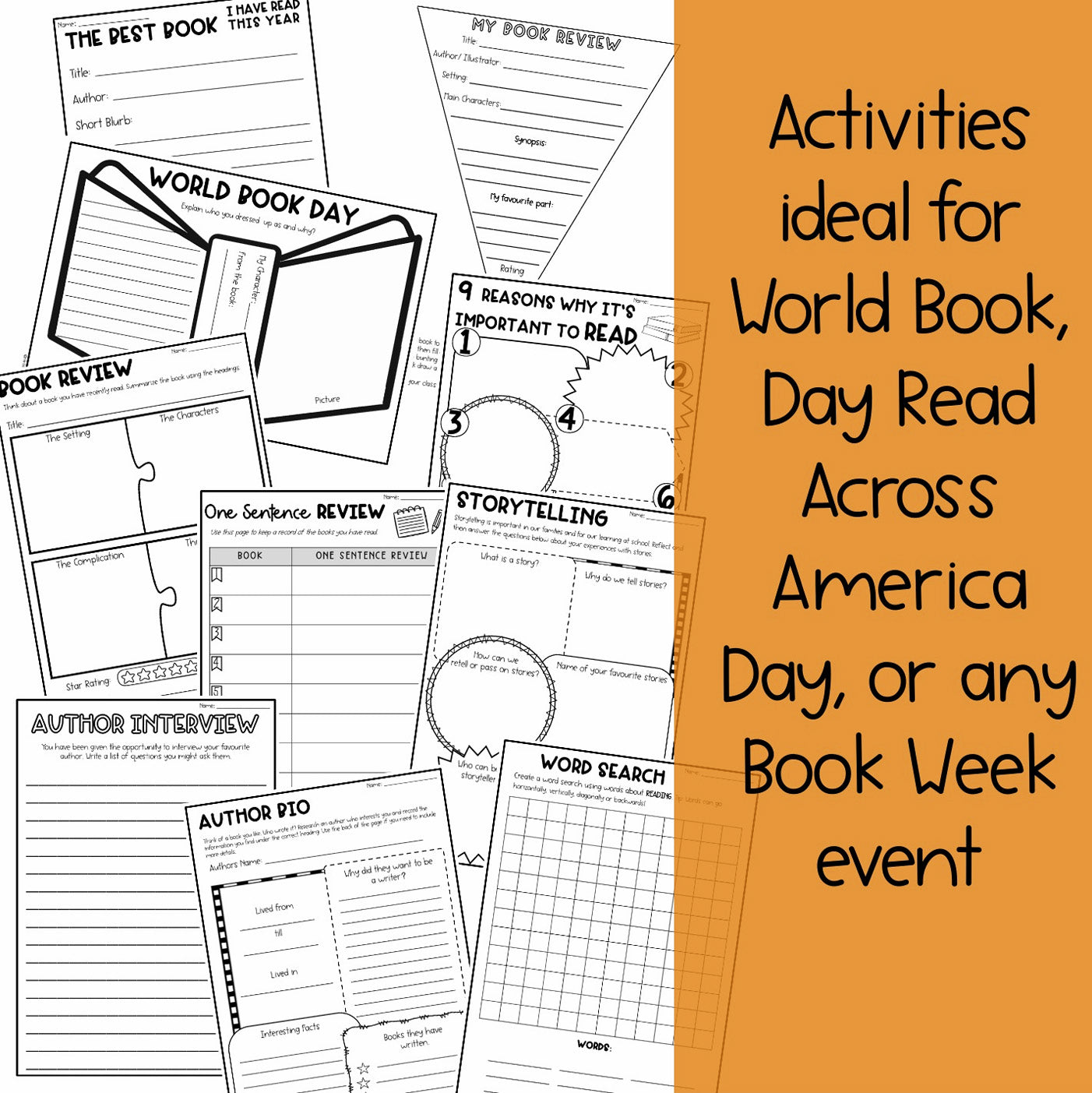 World Book Day - Reading Activities | 3rd-6th Grade