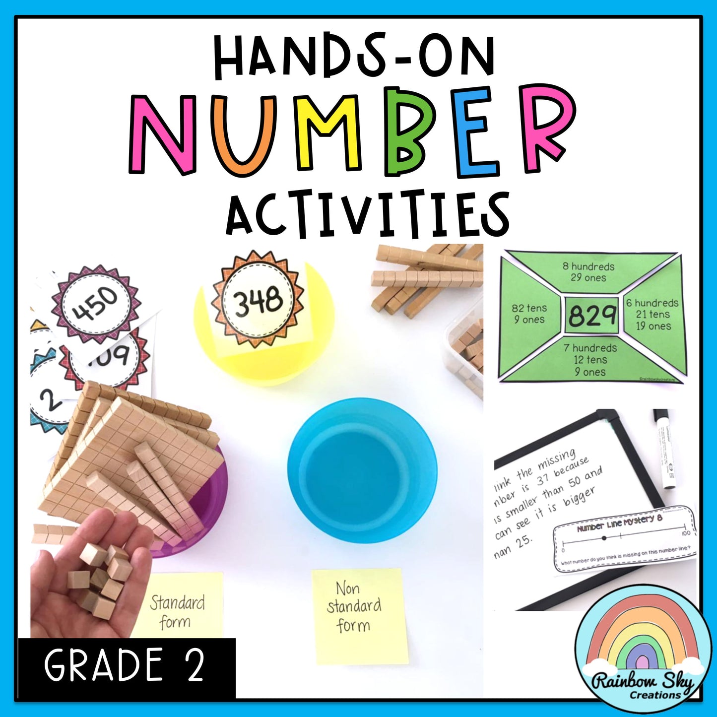 Hands-on Place Value Activities | Number Sense Math Centres 2nd Grade