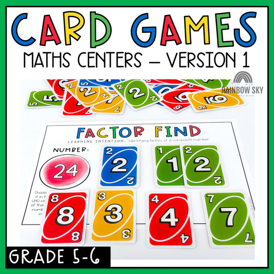 UNO Card Games | Grades 5-6 [VERSION 1]