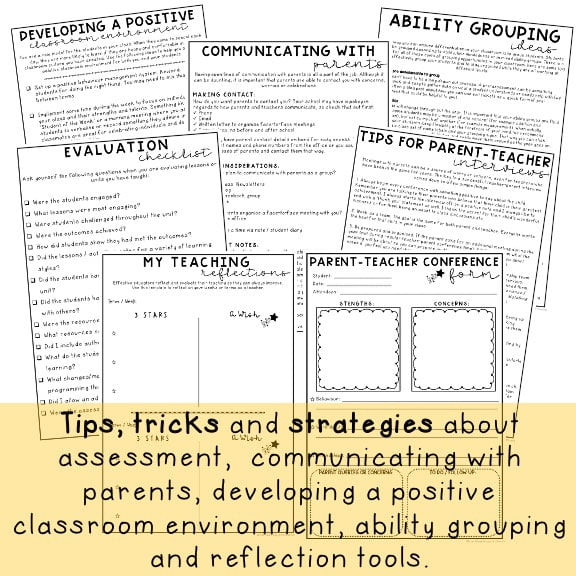 First Year Teacher Resource Pack | New Teacher help | Beginning teacher guide