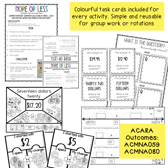 Years 3 - 4 Hands-on Australian Money Pack