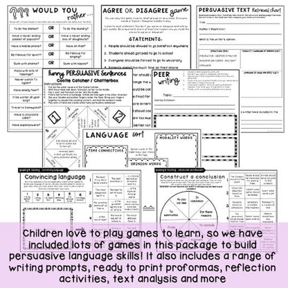 Persuasive Writing Unit | Activities & Games | Year 4-6