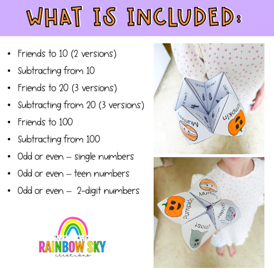 Halloween Addition + Subtraction Chatterbox