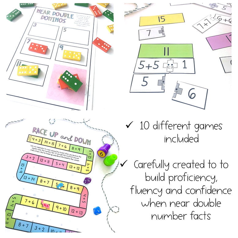 Near Doubles Games, Puzzles and Activities [Addition & Subtraction Strategies]