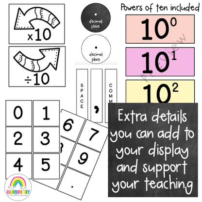 Place Value Posters | Interactive Place Value Chart {Toucan Theme}