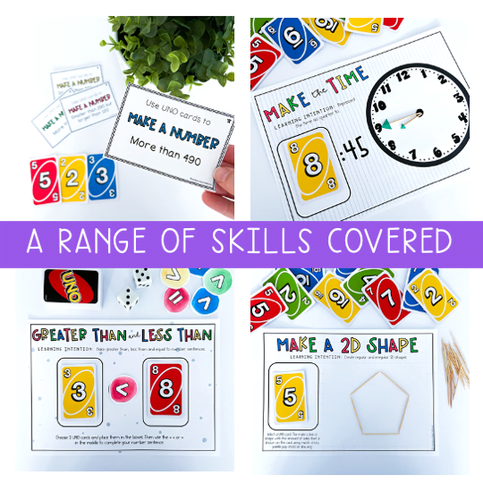 Maths Card Games for Grade 1 and 2 | Version 1