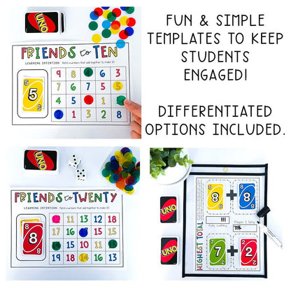 Maths Card Games for Grade 1 and 2 | Version 1