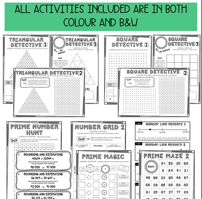 Number Activities Pack | Properties of Numbers | Year 5-6