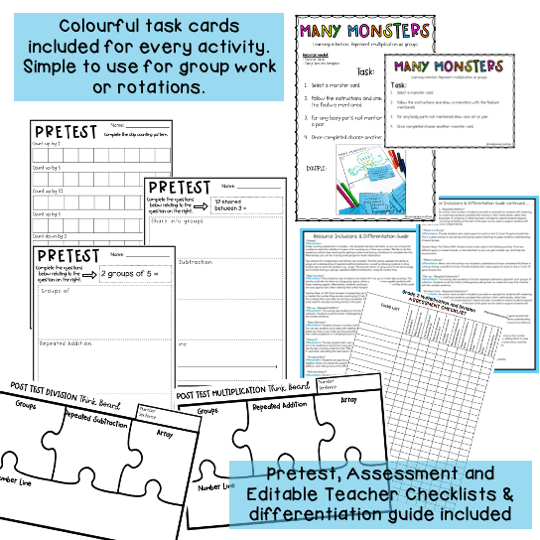 Year 2 Hands-On Multiplication & Division Activities