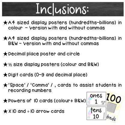 Place Value Posters | Interactive Place Value Chart {Toucan Theme}