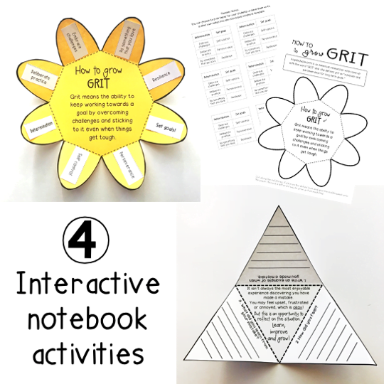 Growth Mindset Activity Pack |  Print and Go | Grade 3 - 6