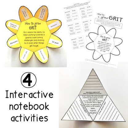 Growth Mindset Activity Pack |  Print and Go | Grade 3 - 6