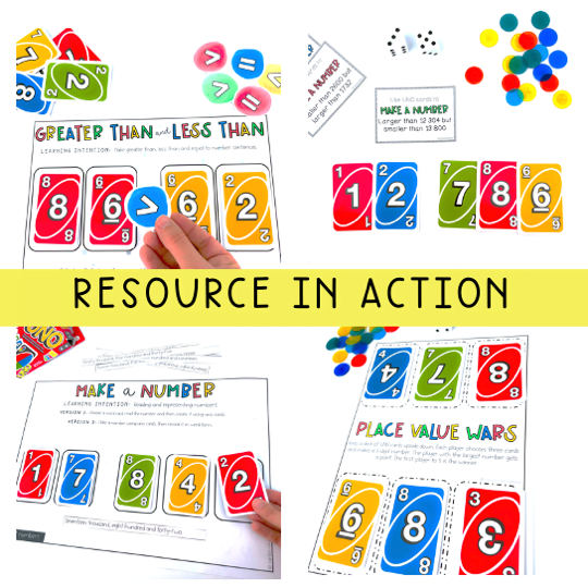 Card Game Math Centres for Grade 3 and 4  [Version 1]