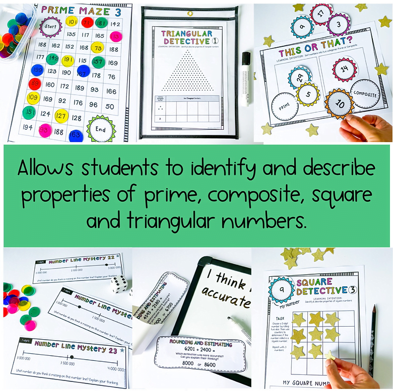 Number Activities Pack | Properties of Numbers | Year 5-6