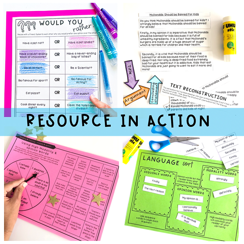 Persuasive Writing Unit | Activities & Games | Year 2-3