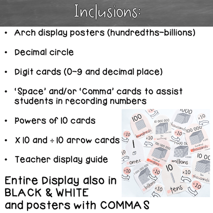 Arch Place Value Posters | Interactive Place Value Chart