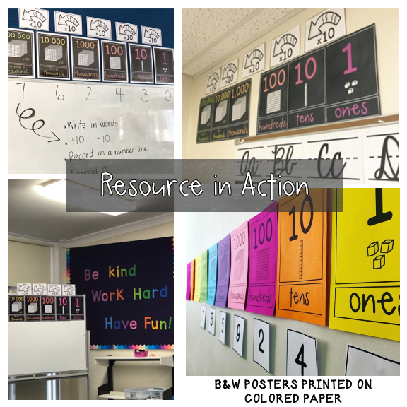 Place Value Posters - Interactive Place Value Chart – Rainbow Sky ...