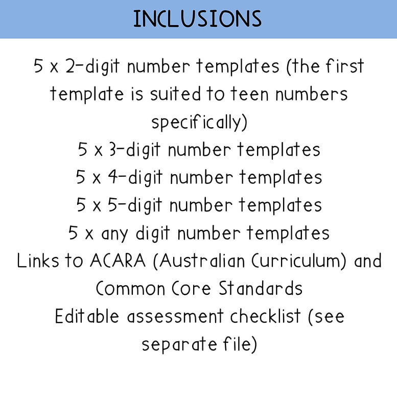 Number of the Day Templates | Number Sense to 6 digit