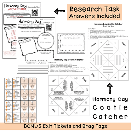 Year 5 - 6  Harmony Day Pack